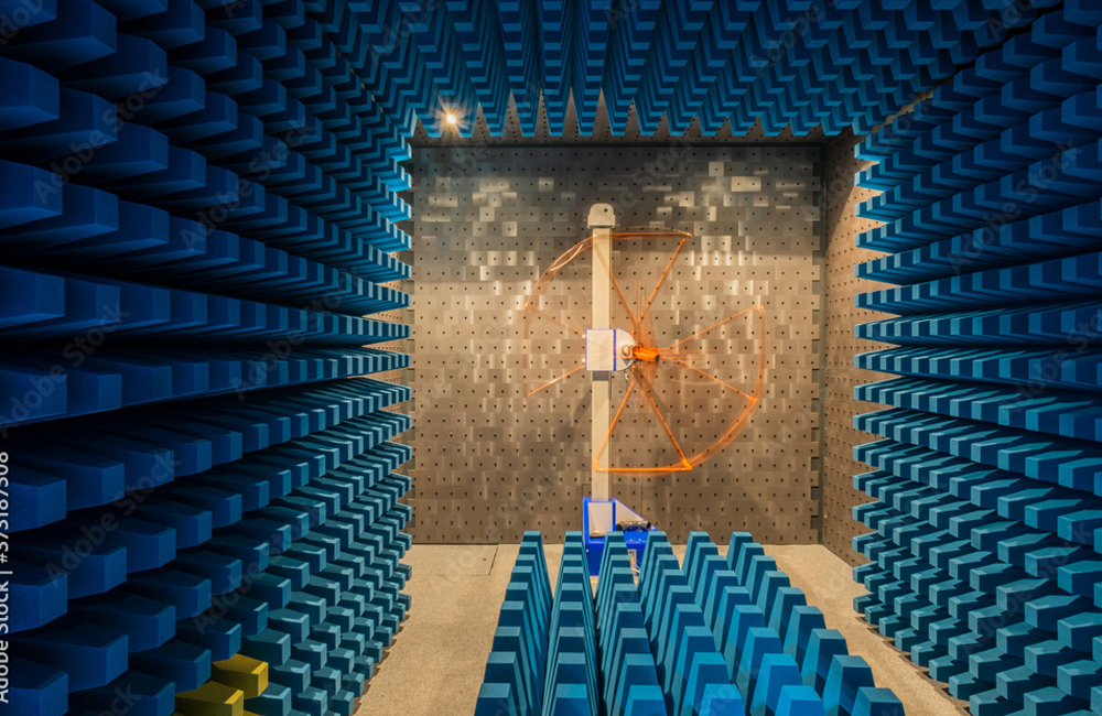 Satellite test positioner for anechoic chambers